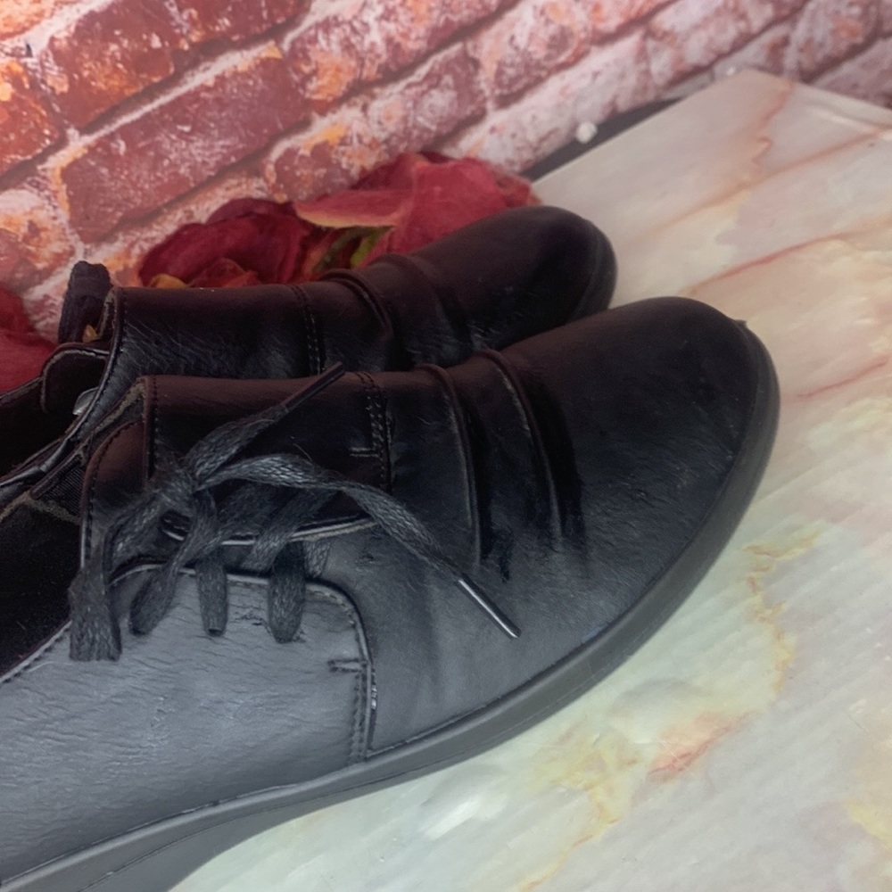 Harborsides Black Memory Foam Round Toe Side Lace Up Loafers - Picture 4 of 10